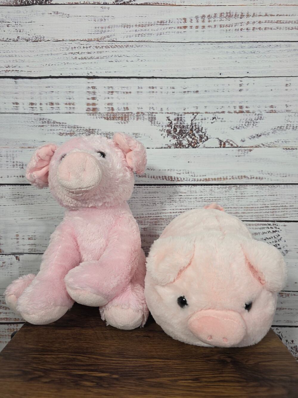 Aurora Plush Pink Pig Lot 2 Stuffed Animals Soft Farm Animal Cute Collectible